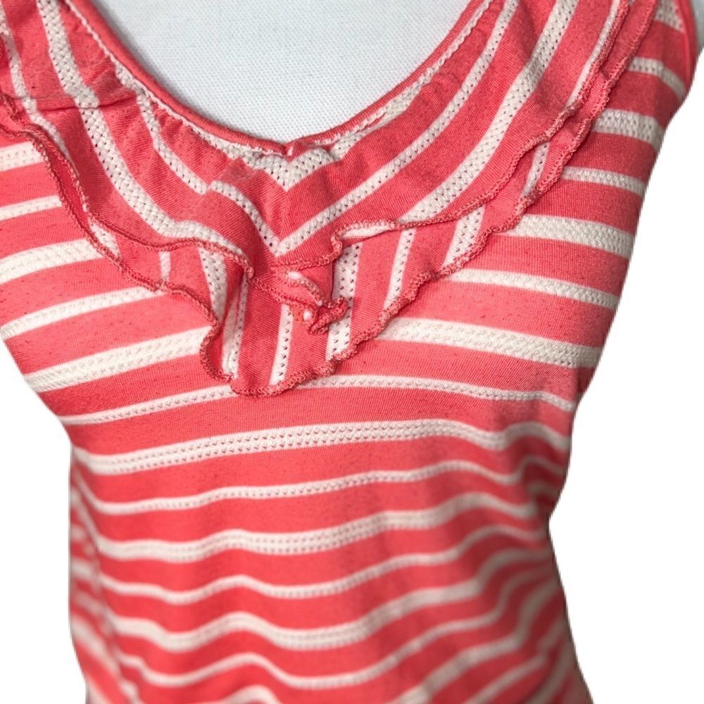 Smocked Striped V-Neck Tank   - Picture 10 of 11